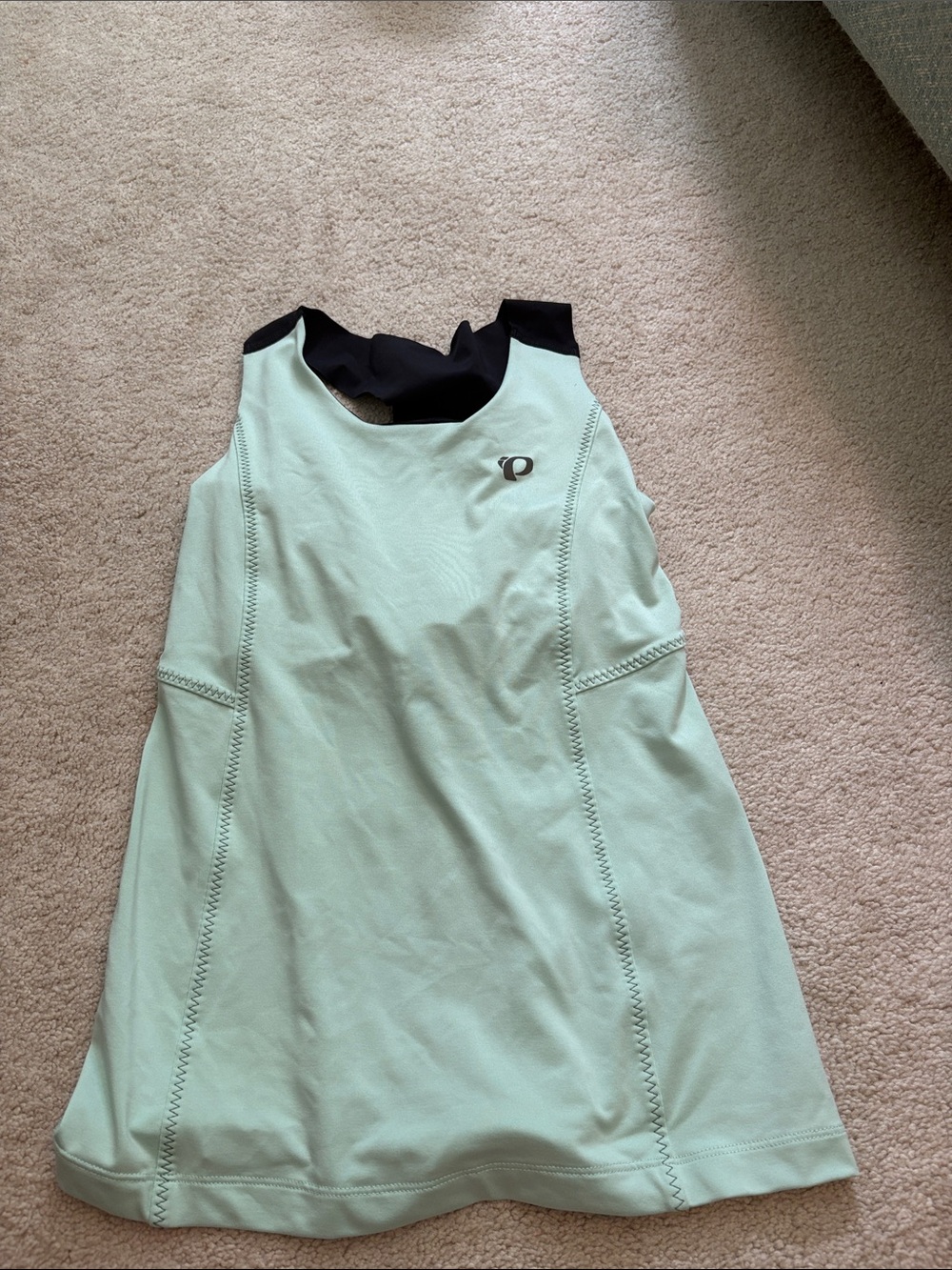 Pearl Izumi Mint Green Athletic Tank Dress with Black Trim